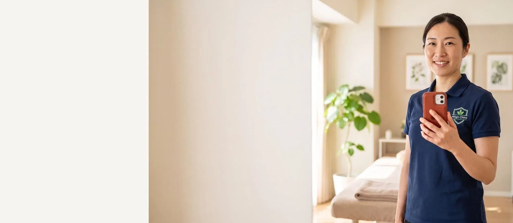 Chiropractic professional inside a treatment room