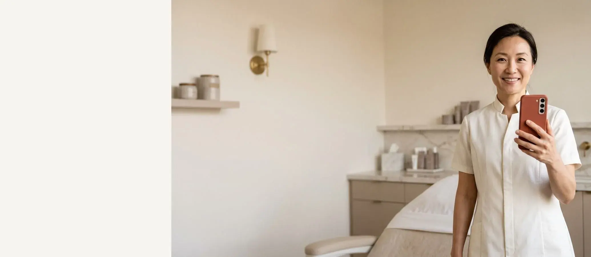 Med spa professional in a treatment room