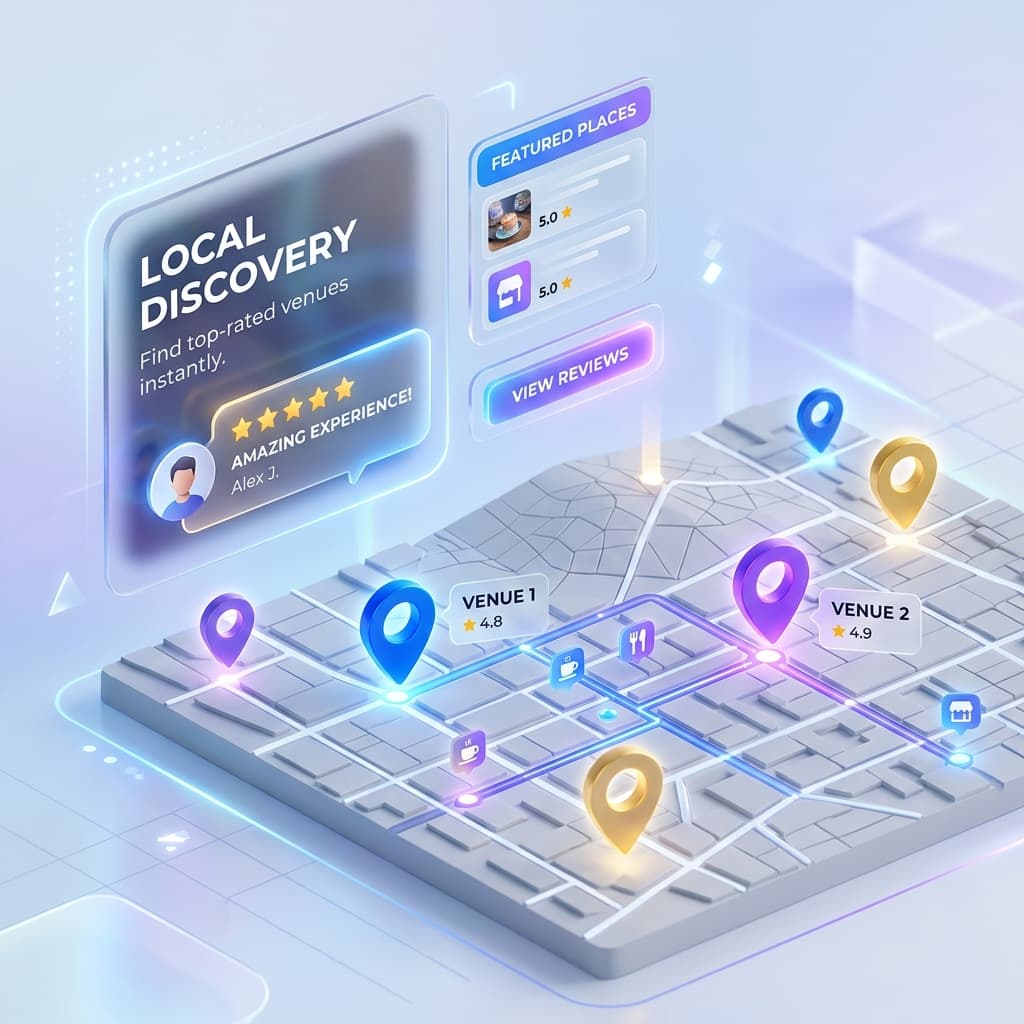 Pet Care Local Search Map Abstract